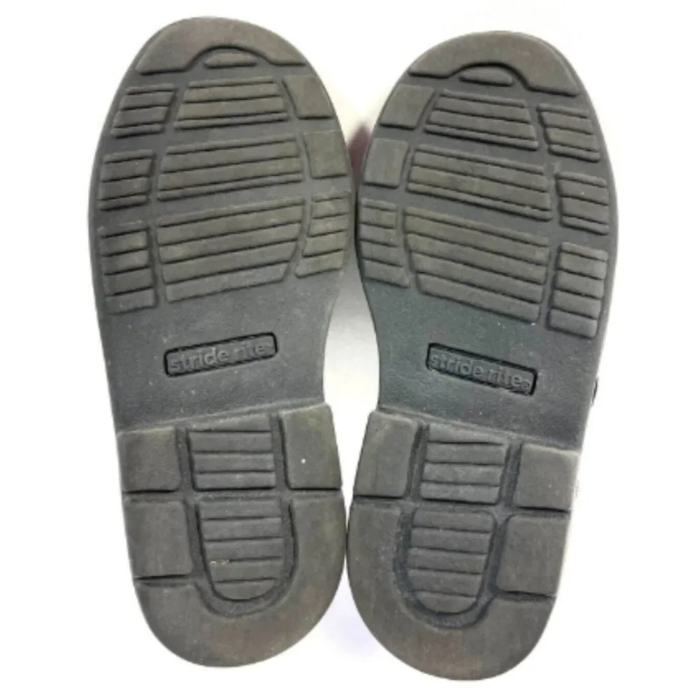 Stride Rite Monk‎ Strap Dress Shoes Boys 9 Black Leather School Uniform